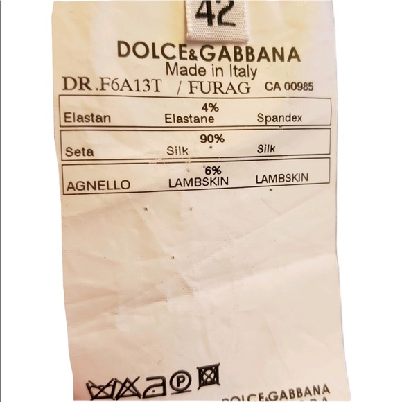 Dolce & Gabbana Olive Lace Dress Size 42 - Picture 6 of 8